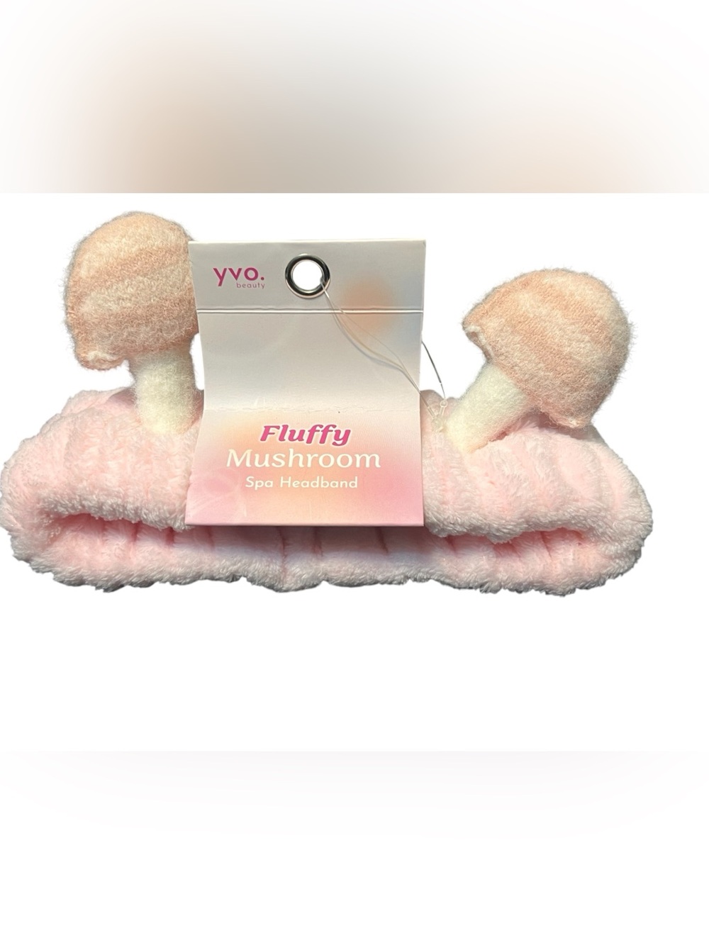 yvo. Beauty Fluffy Mushroom Spa Headband - Pink